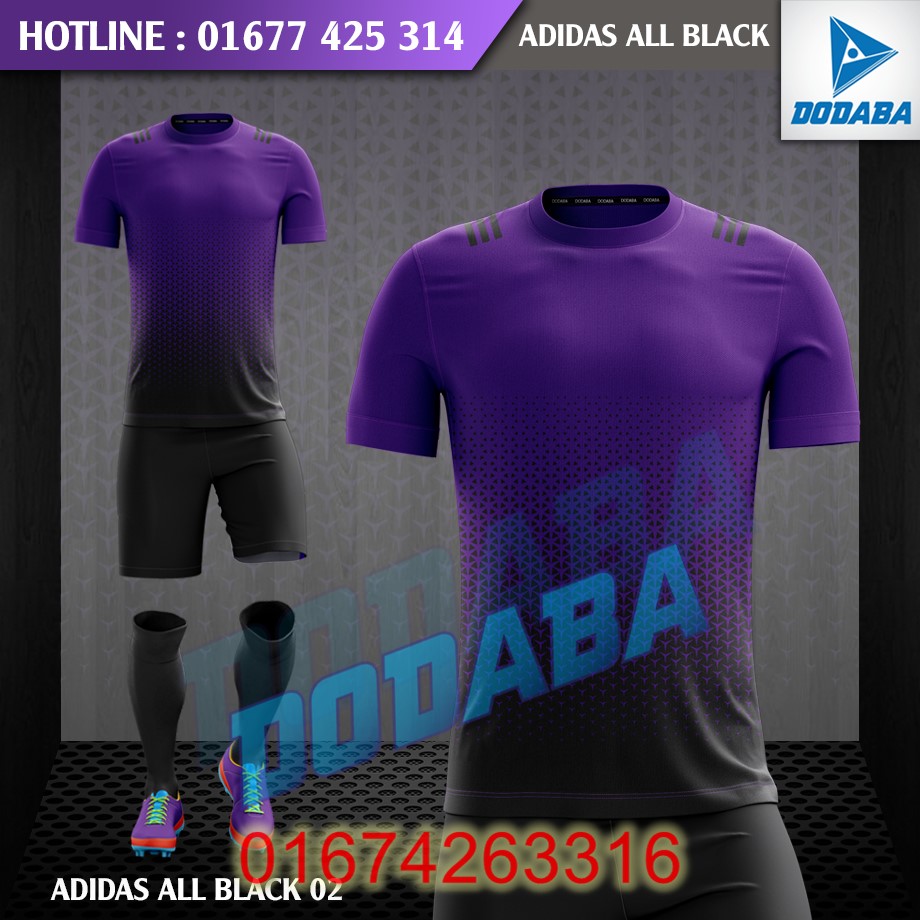 mẫu áo đồ đá banh thiết kế đẹp nhất adidas TÍM 2