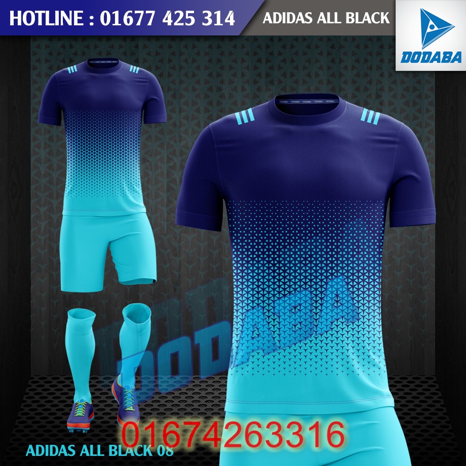 mẫu áo đồ đá banh thiết kế đẹp nhất adidas XANH1