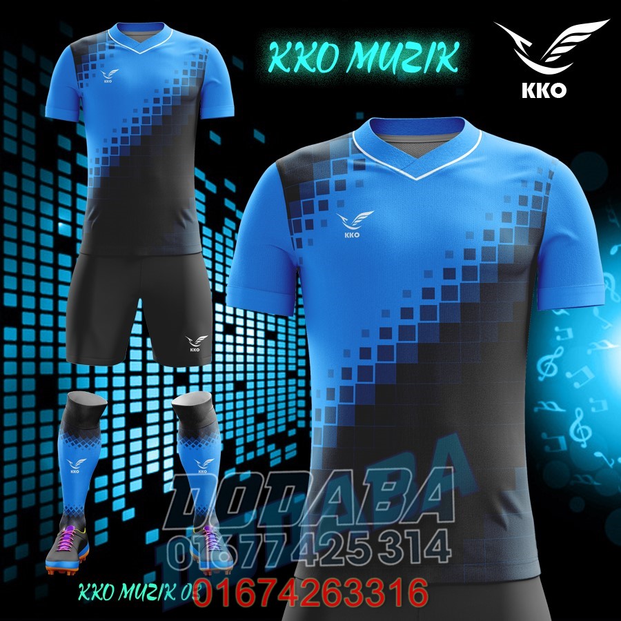đồ đá banh thiết kế kko muzic xanh bích3