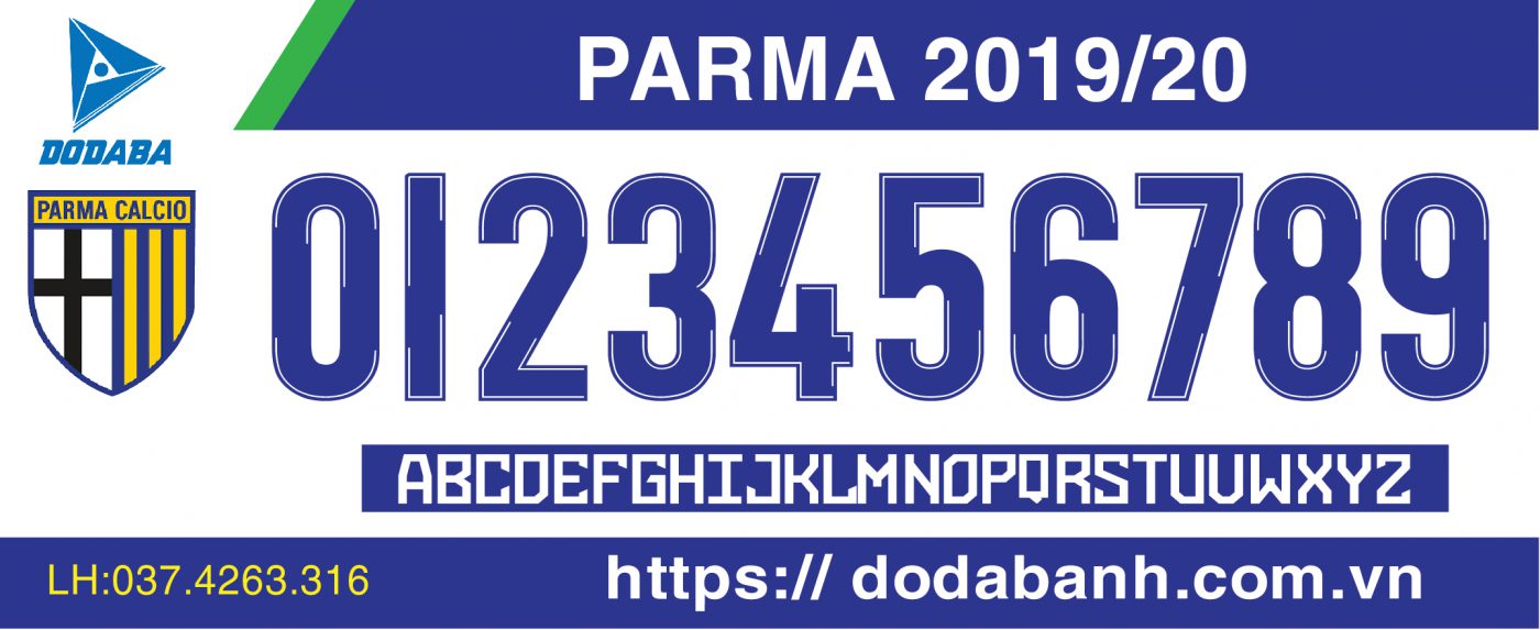 Font Parma 2019-2020 đẹp